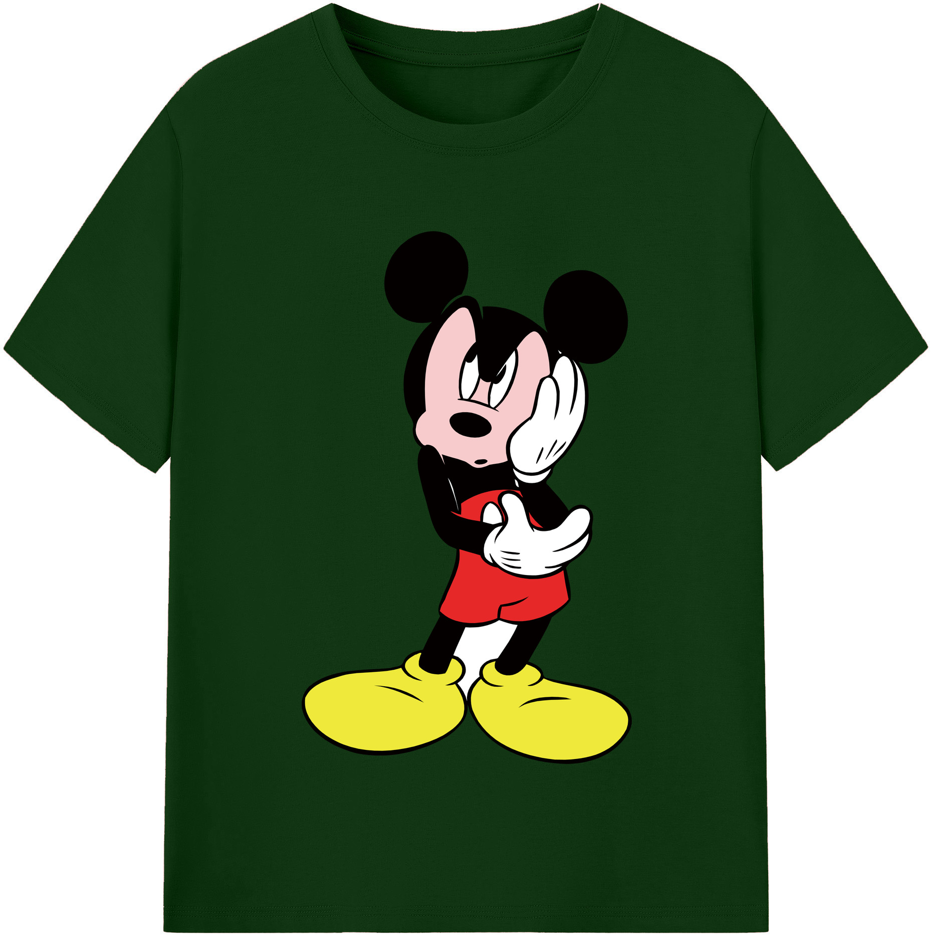（画像用） ミッキーマウス Mickey Mouse 綿100％半袖Tシャツ（フロントプリント）